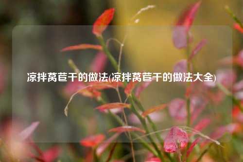 凉拌莴苣干的做法(凉拌莴苣干的做法大全)